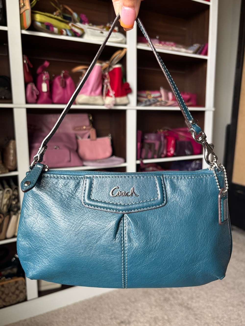 💙🩶COACH Ashley Large Wristlet Mini Bag🩶💙